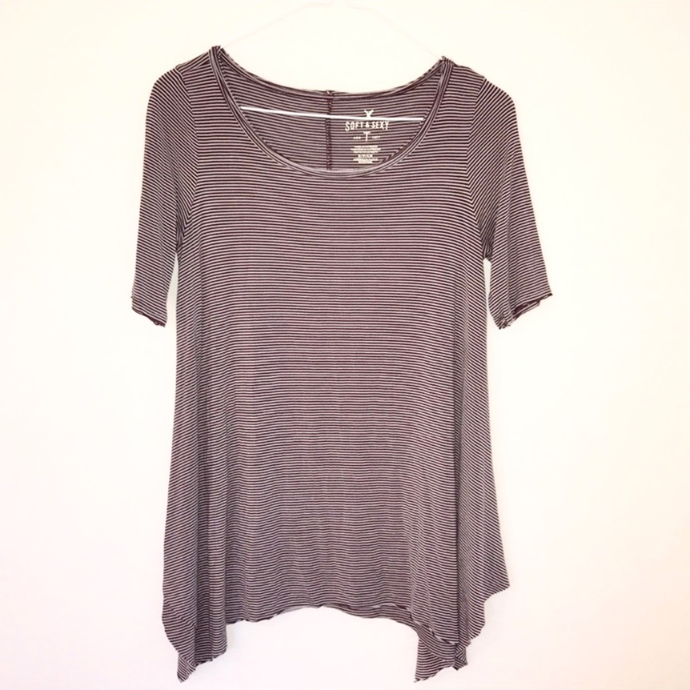 AMERICAN EAGLE | Striped Soft & Sexy Stretchy Top
